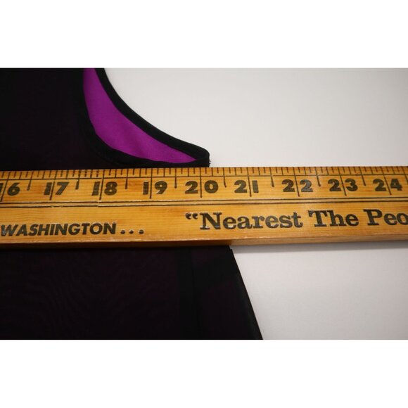 Lane Bryant Womens Plus Size 18 Purple Sleeveless Embellished Chiffon Overlay To - Picture 3 of 11